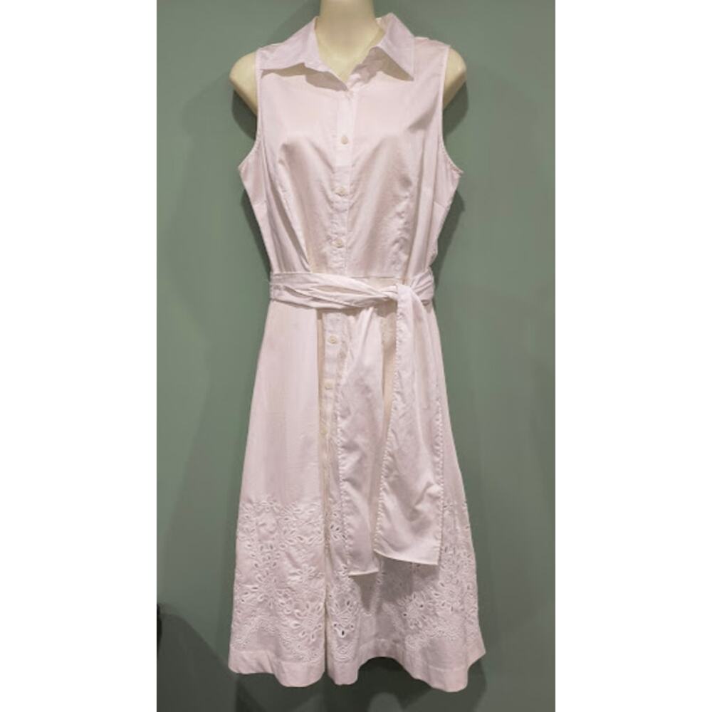 Carole‎ Little White Lace Sleeveless Dress - Size 8